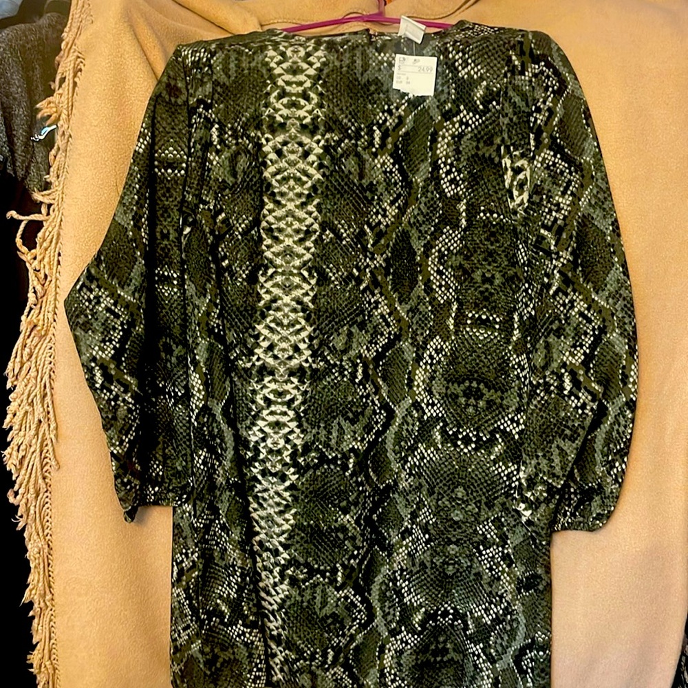 H&M snake print dress